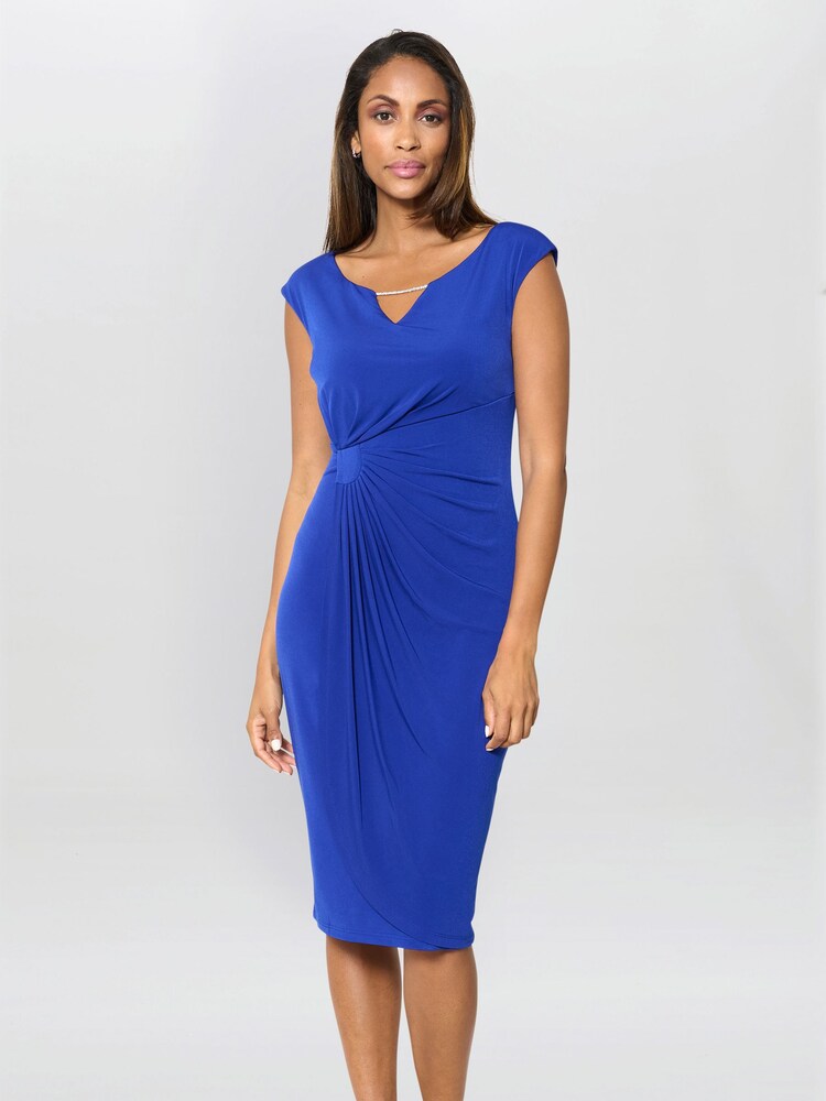 Gina Bacconi Blue Helen Wrap Dress - Image 1 of 4