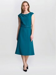Gina Bacconi Blue Mary Belted Dress - Image 3 of 4
