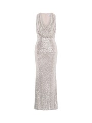 Gina Bacconi Silver Terri Sequin Maxi Dress - Image 7 of 7