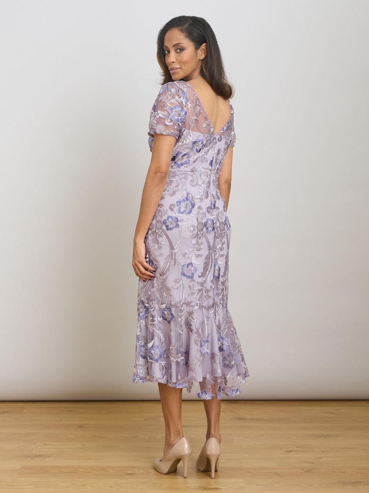 purple lace midi dress Buy Gina Bacconi Purple Mildred Lace Midi Dress from Next USA