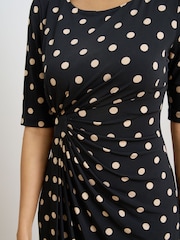 Gina Bacconi Black Harper Jersey Wrap Dress - Image 5 of 5