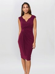 Gina Bacconi Red Helen Wrap Dress - Image 1 of 6