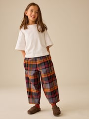 Rust Brown/Multi Check Barrel Pullon Trousers (3-16yrs) - Image 2 of 8