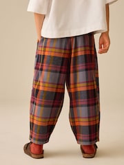 Rust Brown/Multi Check Barrel Pullon Trousers (3-16yrs) - Image 3 of 8