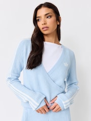 adidas Originals Blue x Jennie Knit Wrap Cardigan - Image 1 of 4
