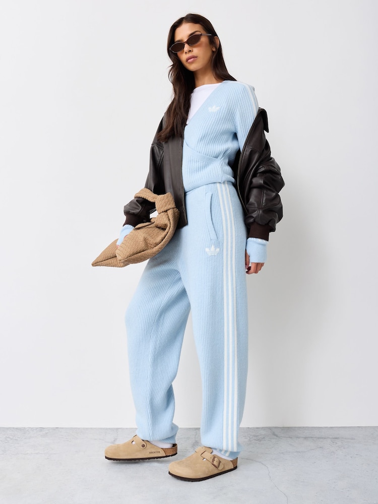 adidas Originals Blue x Jennie Knit Balloon Joggers - Image 2 of 4 adidas Originals Blue x Jennie Knit Balloon Joggers - Image 2 of 4