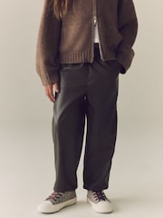 Chocolate Brown Faux Leather Trousers (3-16yrs) - Image 1 of 9