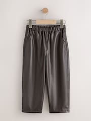 Chocolate Brown Faux Leather Trousers (3-16yrs) - Image 6 of 9