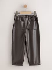 Chocolate Brown Faux Leather Trousers (3-16yrs) - Image 7 of 9