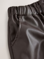 Chocolate Brown Faux Leather Trousers (3-16yrs) - Image 9 of 9