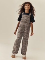 Animal Print Barrel Leg Dungarees (3-16yrs) - Image 2 of 8