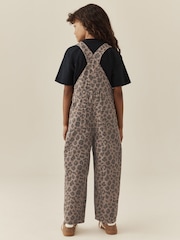 Animal Print Barrel Leg Dungarees (3-16yrs) - Image 3 of 8