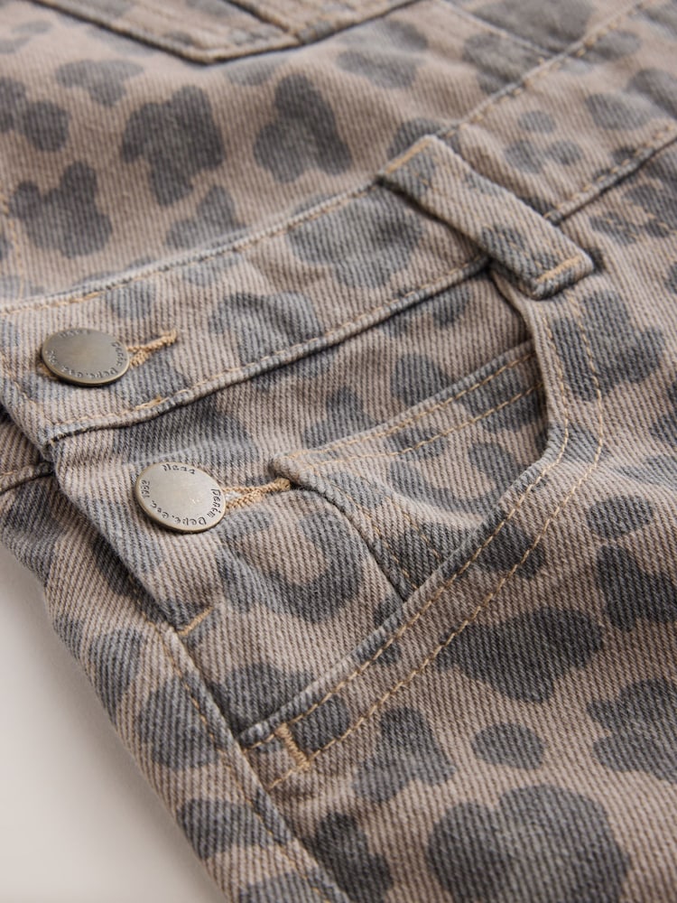 Animal Print Barrel Leg Dungarees (3-16yrs) - Image 8 of 8