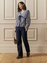 Laura Ashley Indigo Blue Straight Cut Jeans - Image 1 of 4