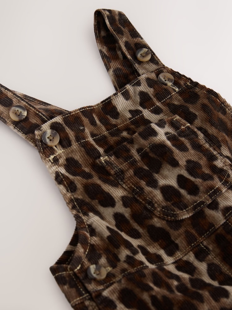 Animal Print Cord Dungarees (3mths-7yrs) - Image 9 of 9