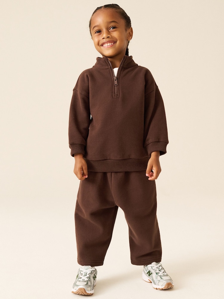 Καφετί της σοκολάτας - Soft Touch Jersey Joggers (3μήνες-7έτη) - Εικόνα 1 από 8