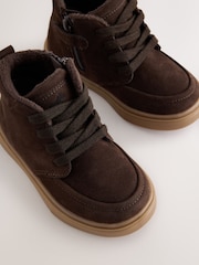 Chocolate Brown Standard Fit (F) Warm Lined Lace up Boots - Image 3 of 4