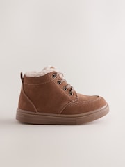 Tan Brown Standard Fit (F) Warm Lined Lace up Boots - Image 2 of 5
