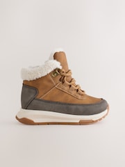 黃褐色棕色 - Lace Up Walker Boots - 圖片 2，共 6