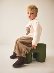 Chocolate Brown Warm Lined Suede Boots - Image 2 of 3