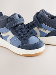 Navy Standard Fit (F) Touch Fastening Elastic Lace Hi-Top Trainers - Image 5 of 5