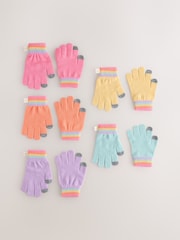 Little Bird by Jools Oliver Multi Pastel Rainbow Gloves 5 Pack - Image 1 of 5