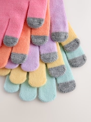 Little Bird by Jools Oliver Multi Pastel Rainbow Gloves 5 Pack - Image 3 of 5