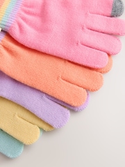 Little Bird by Jools Oliver Multi Pastel Rainbow Gloves 5 Pack - Image 4 of 5