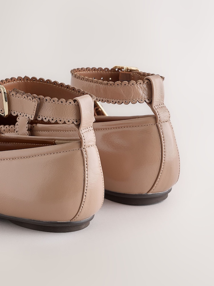 Camel Forever Comfort® Leather Scallop Mary Jane Shoes - Image 11 of 11 Camel Forever Comfort® Leather Scallop Mary Jane Shoes - Image 11 of 11