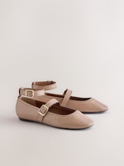 Camel Forever Comfort® Leather Scallop Mary Jane Shoes - Image 8 of 11