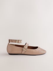Camel Forever Comfort® Leather Scallop Mary Jane Shoes - Image 9 of 11