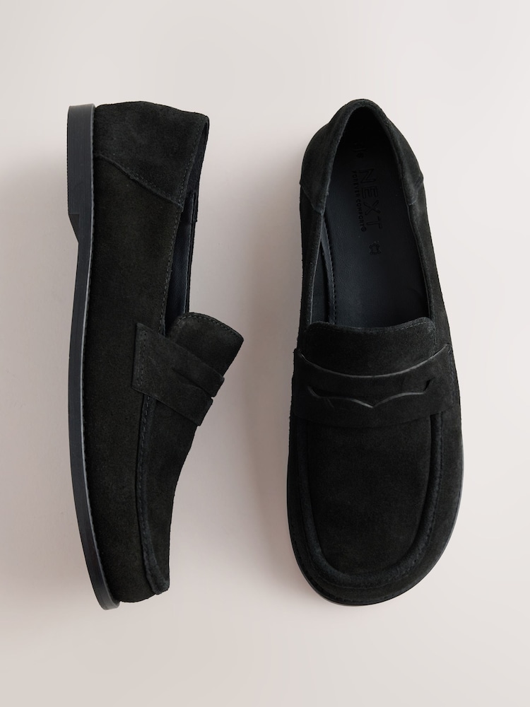 Black Forever Comfort®  Suede Loafers - Image 1 of 8