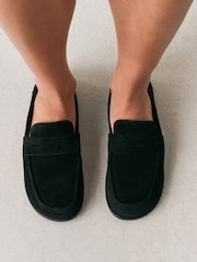 Black Forever Comfort®  Suede Loafers - Image 3 of 8