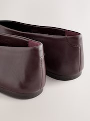 Berry Red Forever Comfort® Leather Angled Toe Ballet Flats - Image 9 of 9