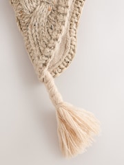 Oatmeal Cable Pom Knitted Trapper Hat (3mths-10yrs) - Image 3 of 3