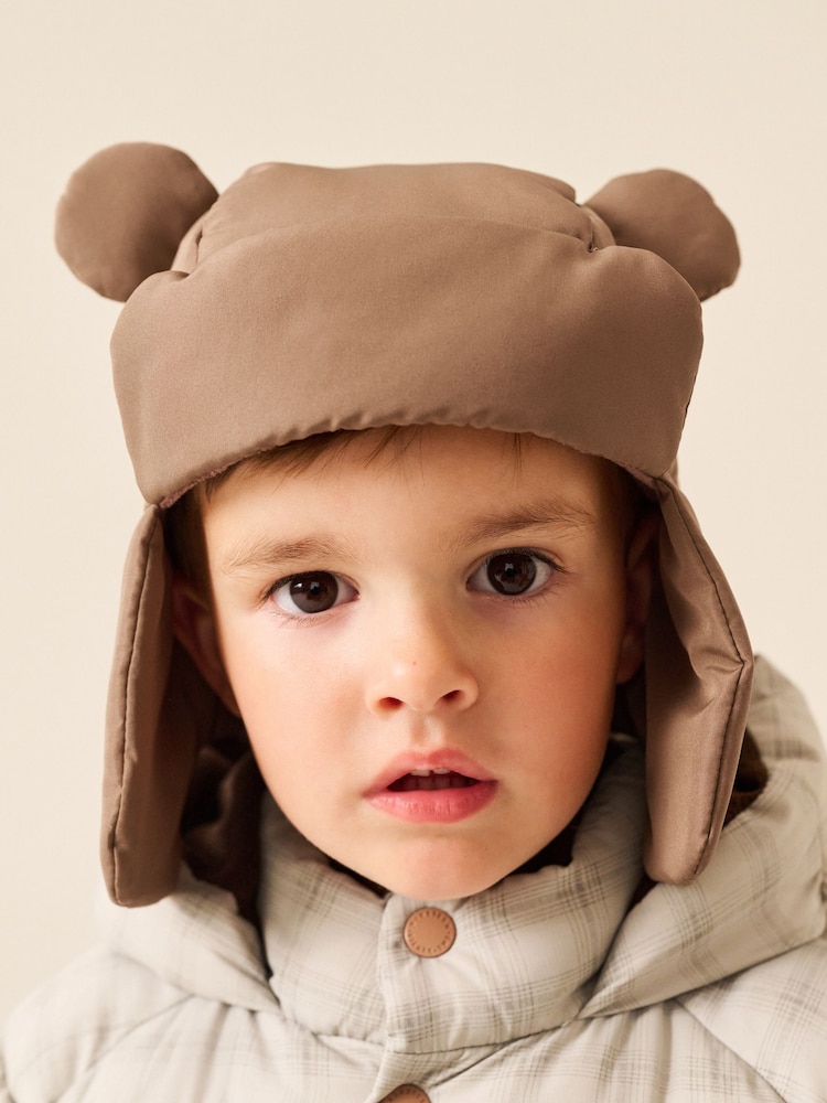 Brown Bear Novelty Lined Trapper Hat (3mths-6yrs) - Image 2 of 6 Brown Bear Novelty Lined Trapper Hat (3mths-6yrs) - Image 2 of 6