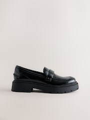 Qara - Forever Comfort® Chunky Xarici Dabanlı Loaferlər - 8şəkildən 4 şəkil