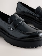 Qara - Forever Comfort® Chunky Xarici Dabanlı Loaferlər - 8şəkildən 7 şəkil