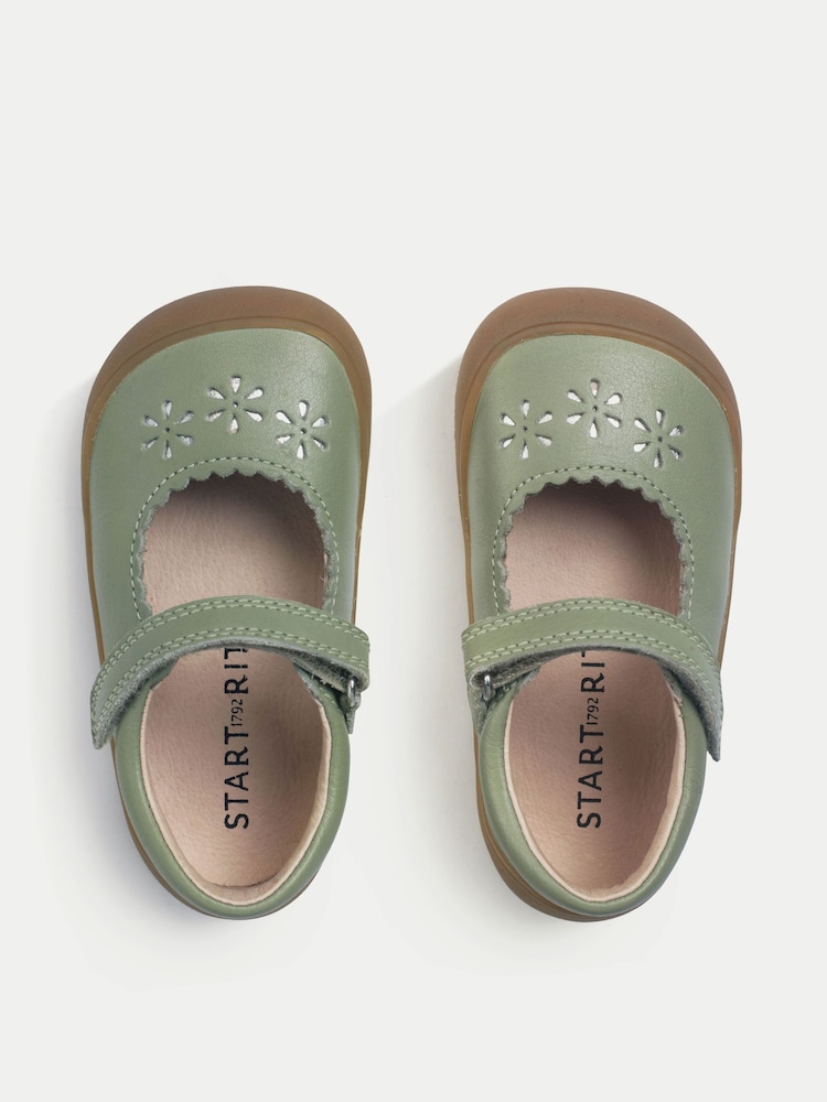 Start-Rite Green Eva Leather Mary Jane First Walking Shoes - Image 2 of 6