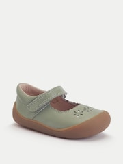 Start-Rite Green Eva Leather Mary Jane First Walking Shoes - Image 3 of 6