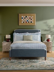 Nina Campbell Clabon Indigo Blue Willis Bed Frame - Image 2 of 5