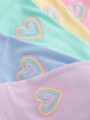 Little Bird by Jools Oliver Pastel Rainbow Ribbed Jersey Kickflare Leggings 5 Pack - Image 11 of 13