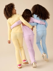 Little Bird by Jools Oliver Pastel Rainbow Ribbed Jersey Kickflare Leggings 5 Pack - Image 13 of 13