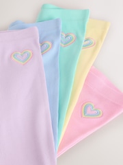 Little Bird by Jools Oliver Pastel Rainbow Ribbed Jersey Kickflare Leggings 5 Pack - Image 9 of 13