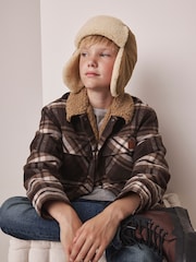 Camel/Ecru Corduroy Trapper Hat (1-16yrs) - Image 3 of 6