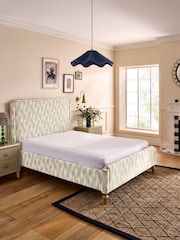 Nina Campbell Rowan Ikat Natural Willis Bed Frame - Image 3 of 6