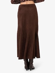 Amy Lynn Suki Faux Suede Chiffon Asymmetric Maxi Skirt - Imagen 6 de 9