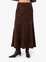 Amy Lynn Suki Faux Suede Chiffon Asymmetric Maxi Skirt - Imagen 7 de 9