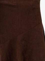 Amy Lynn Suki Faux Suede Chiffon Asymmetric Maxi Skirt - Imagen 9 de 9