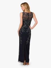 Adrianna Papell Black Studio Petite Beaded Column Long Dress - Image 3 of 6